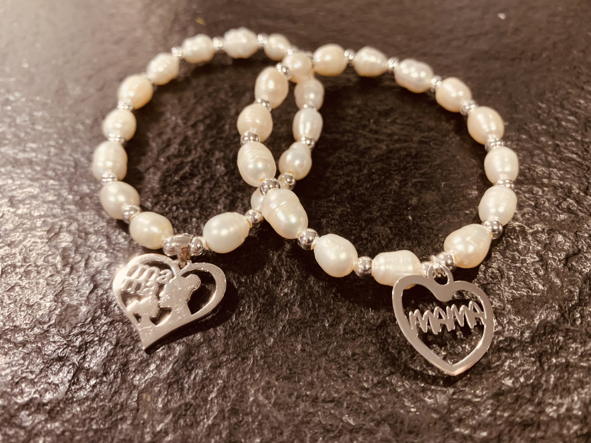 Fotografía de Pulsera de perlas y plata