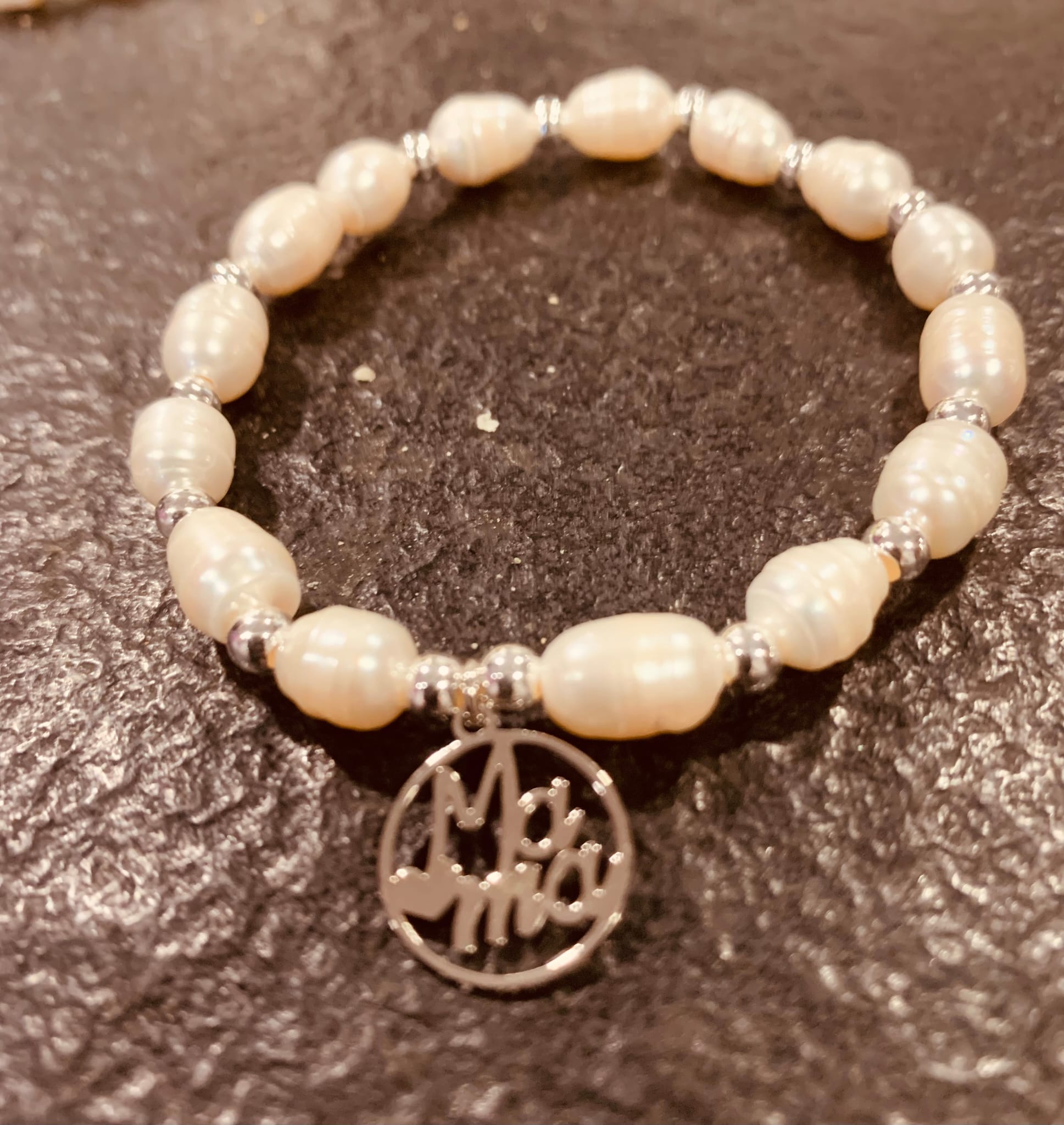 Imagen 3 de 6: Pulsera de perlas y plata